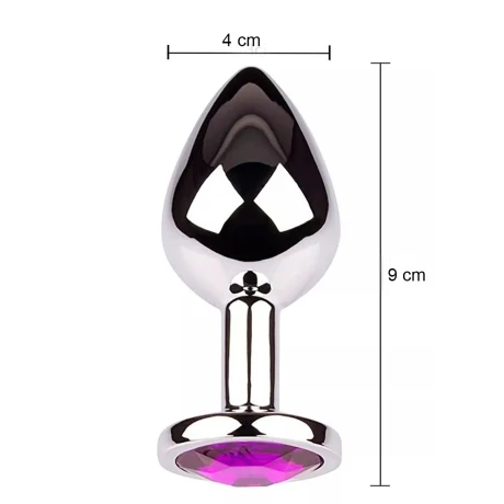 Plug anal rubí con forma de corazón - Imagen 2